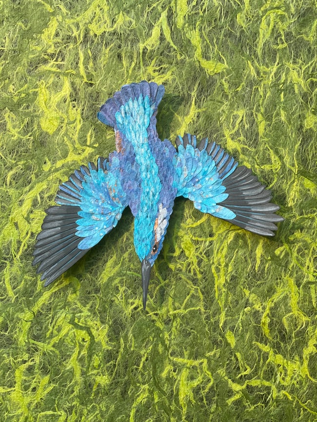 King Fisher Paper Sculpture