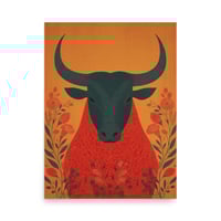 Image 1 of Spanish Bull Folk Art Print