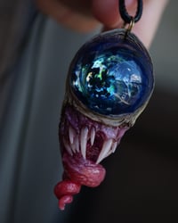 Image 5 of Alien Galaxy Eye, twisted tongue pendant, ooak