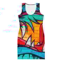 Image 1 of DRAGON TOOTH GRAFFITI Sublimation Cut & Sew Dress
