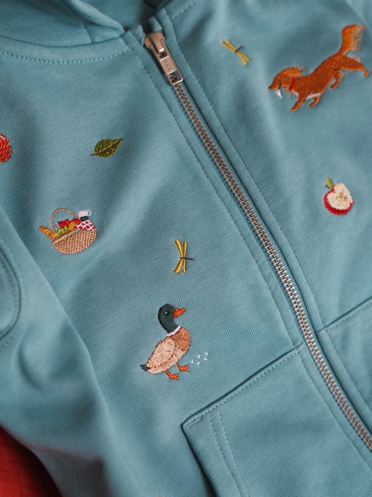Image of Summer Sprinkles - Teal zipped hoody