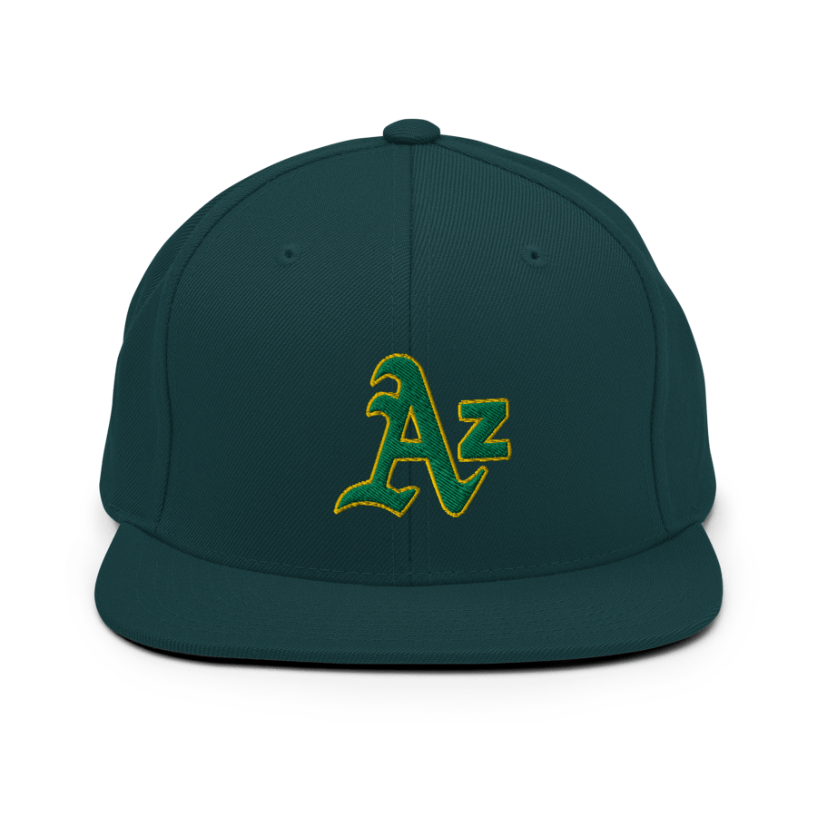 Image of LOWER AZ Az Green & Yellow Snapback Hat