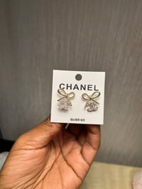 Image 4 of CC Bow Earrings