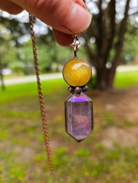 Image 3 of Electroformed crystal ball necklace 04
