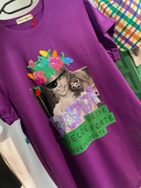 Image 1 of Camiseta Pippi morada bordada a man. Talla M en STOCK! 