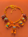 Orange Creatures Necklace