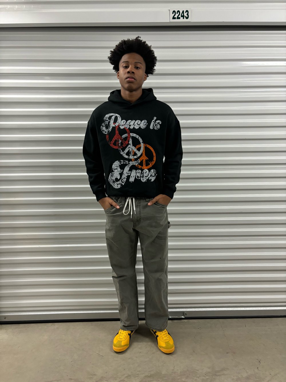 PEACEISFREE Retro Grunge Hoodie