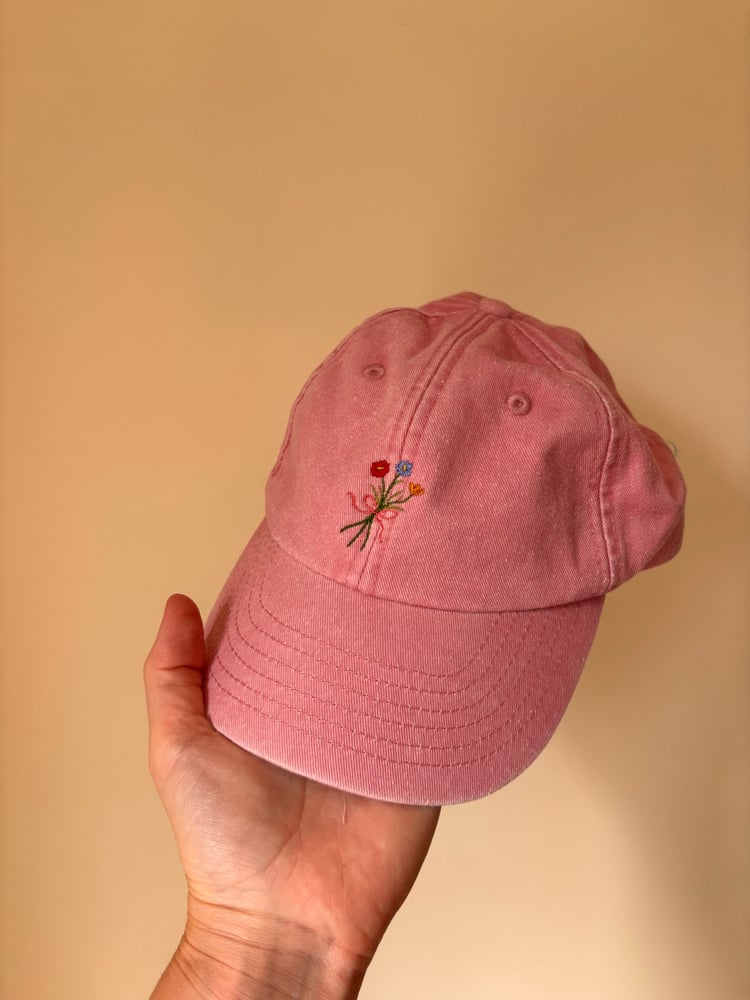 Image of Pink denim cap