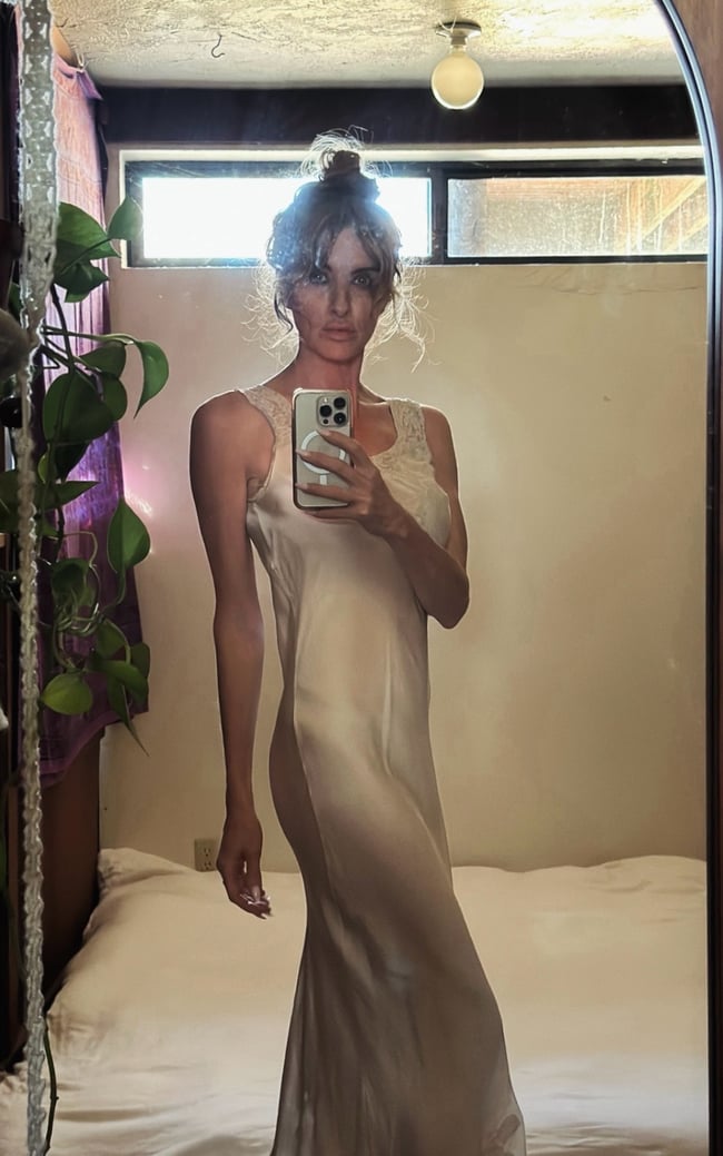 1920s 30s silk and lace slip dress gown lingerie