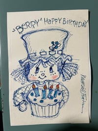 Image 1 of  Blueberry Muffin,  birthday sketch Original