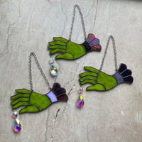 Image 2 of Zombie Victorian Hands Lime Green