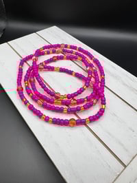 Image 1 of Pink and Gold Waist Beads