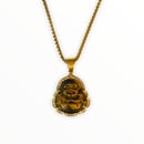 Image 3 of Tigers Eye “Happy Buddha” Necklace
