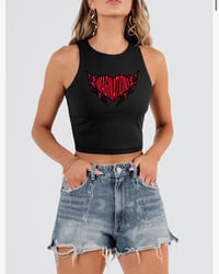 Image 1 of HEART CROPPED TANK TOP