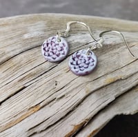 Image 3 of Tiny seedhead imprint earrings