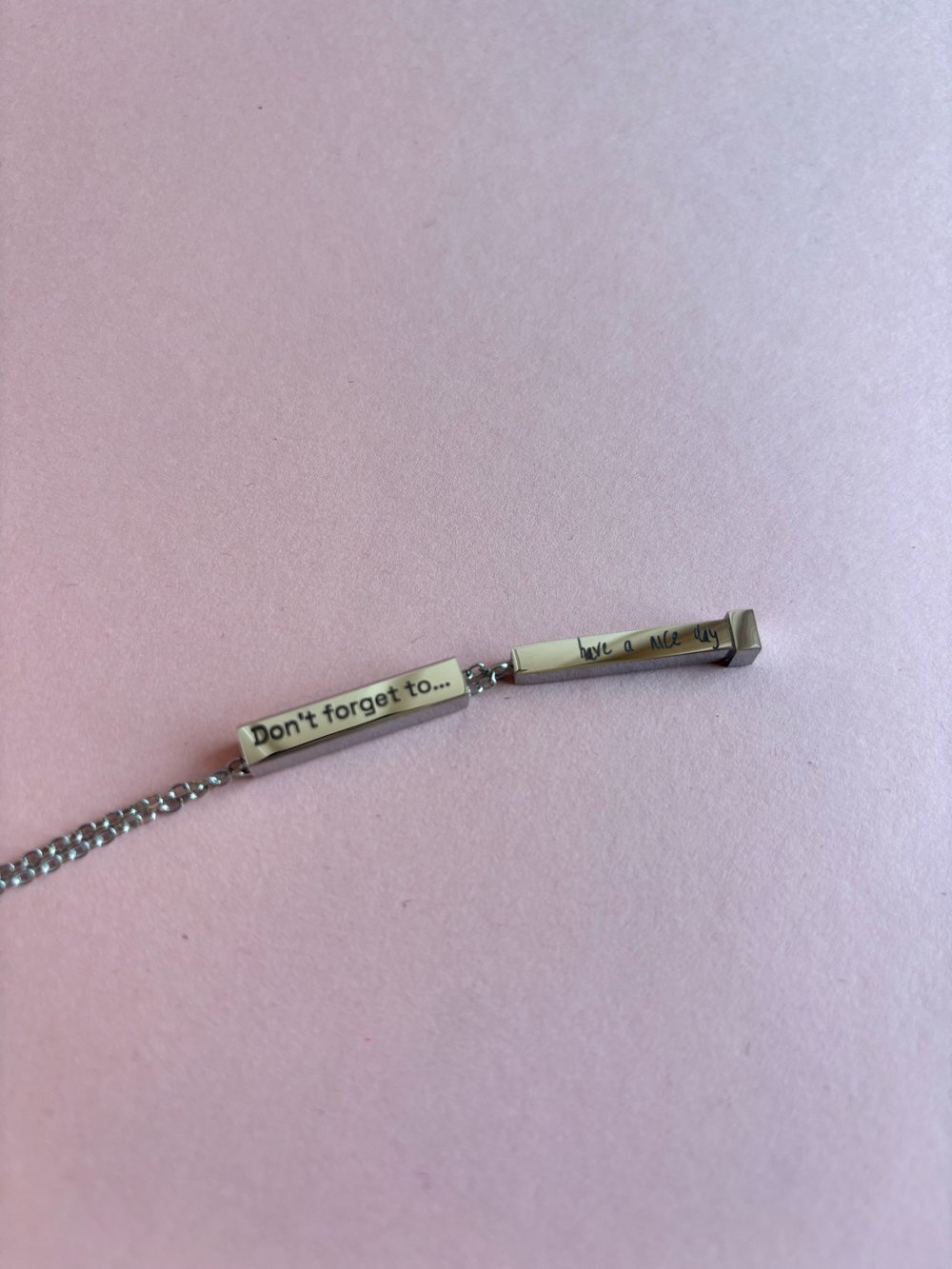 Image of Hidden message bar pendant 