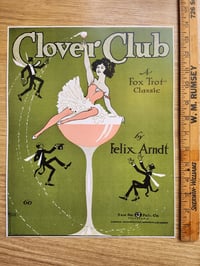 Image 2 of 11 by 14 Clover Club Champagne 1900s Vintage Art Print 