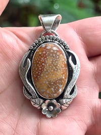 Image 1 of Sterling Silver Axis Floral Pendant
