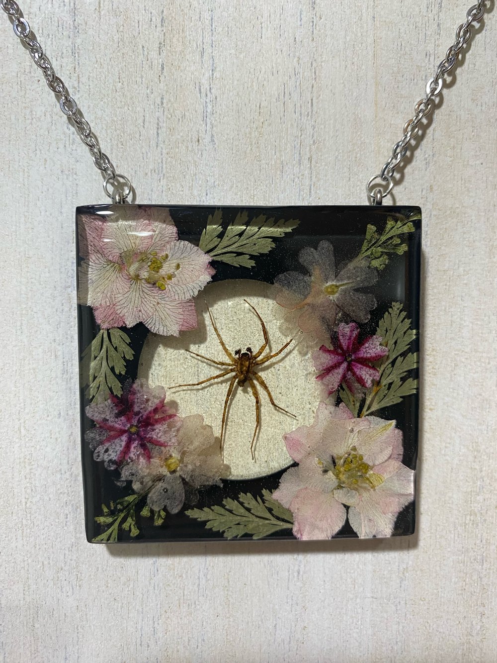 Floral Spider Pendant 