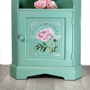 Image of Oak Shelved Corner Cupboard 