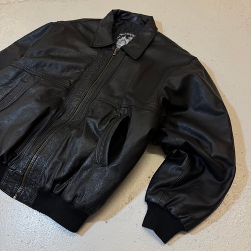 Image of 1990s Cropped Leather Jacket, Size Large