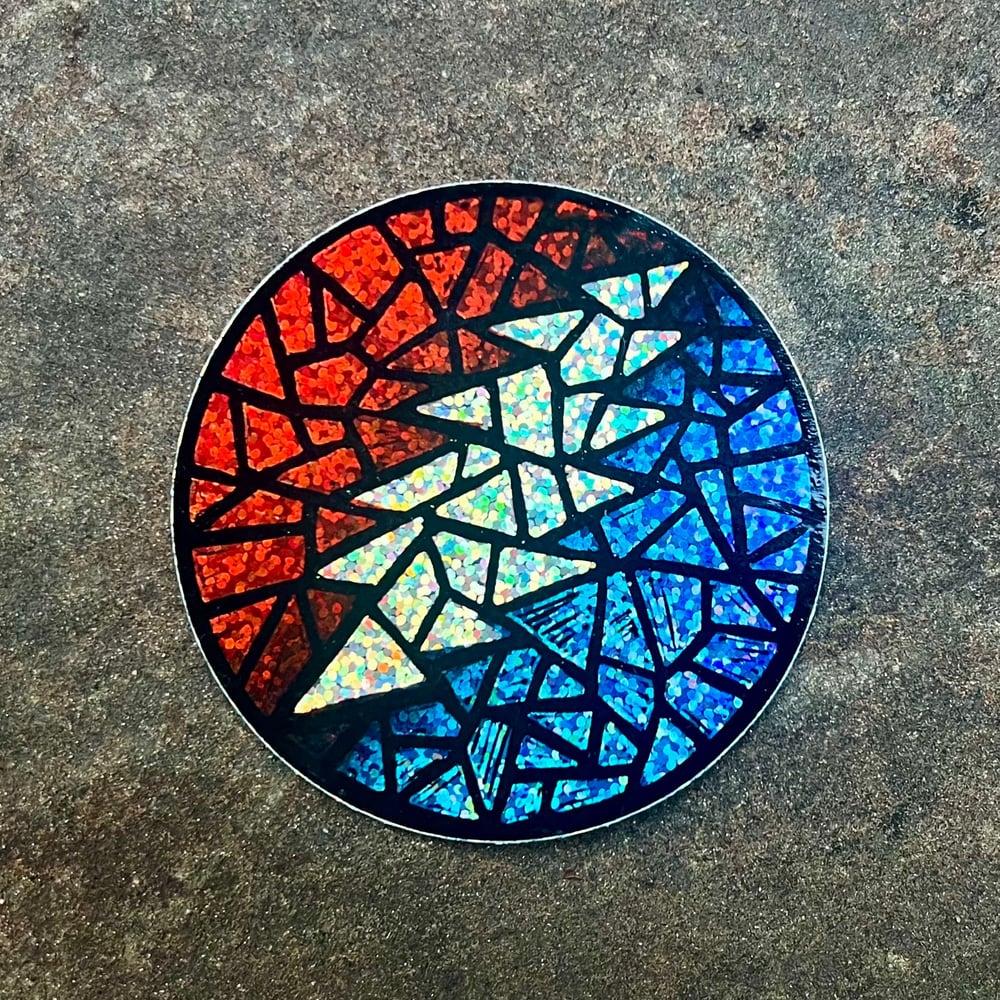 Image of Mosaic Bolt glitter sticker 2.0