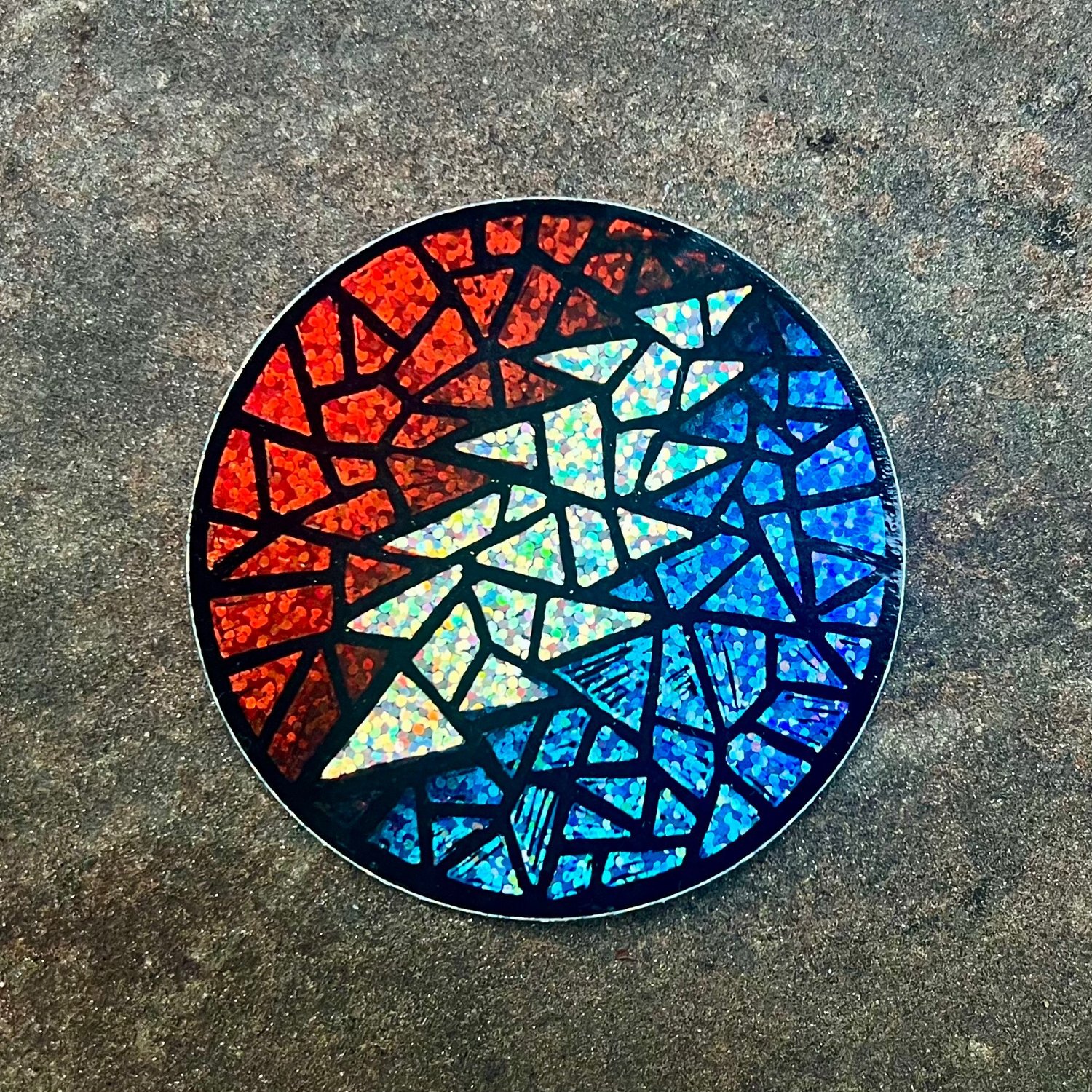 Mosaic Bolt glitter sticker 2.0