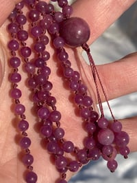 Image 9 of Genuine Ruby MINI Mala, Ruby Hand Knotted Gemstone Necklace, July Birthstone Necklace