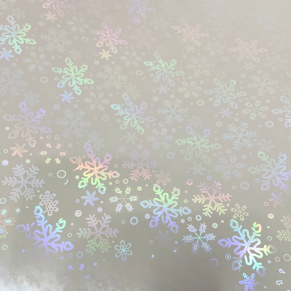 Image of Snowflake Holographic Lamination Sheets