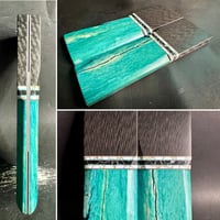 Image 1 of Crosscut Carbon Fiber & Giraffe Bone Segmented Knife Scales