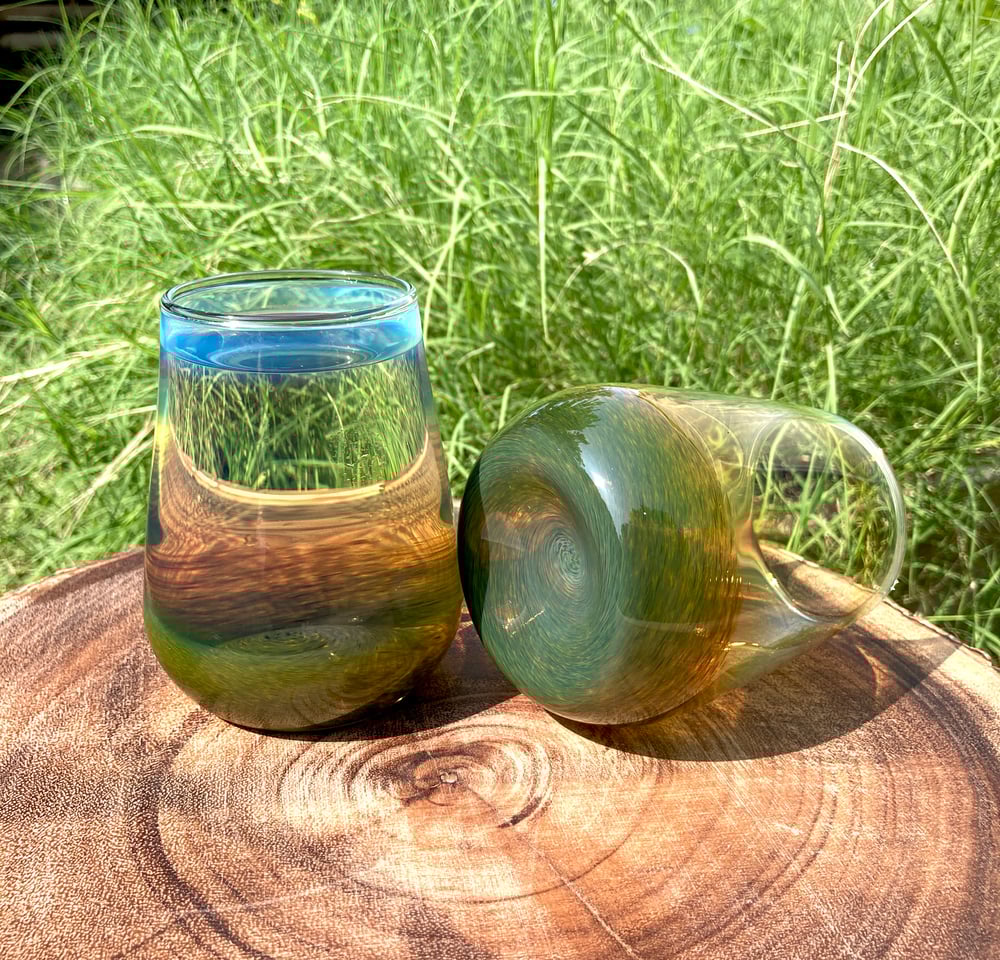 Image of Frit Tumbler - Amazon Lagoon set no.1