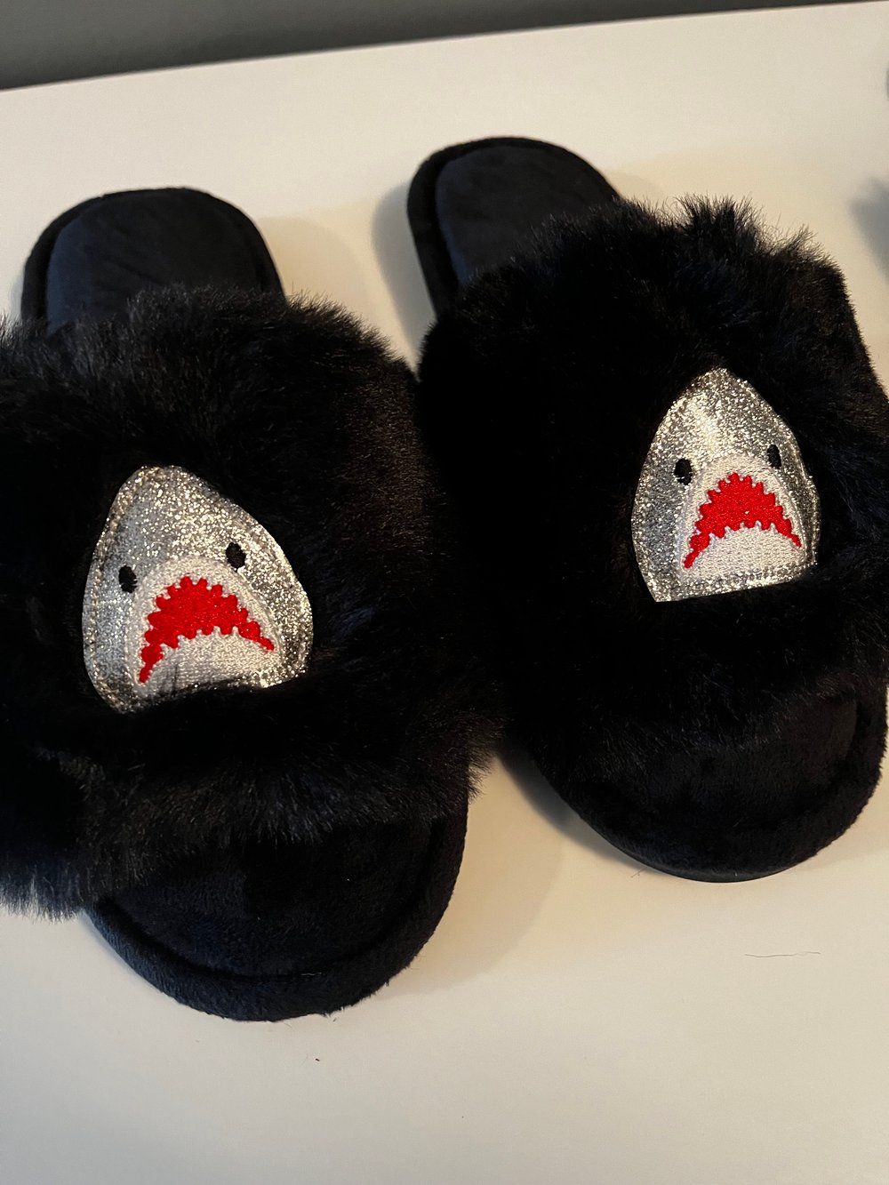 Glitter Shark Slippers