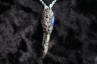 Image 3 of Dead Good Pheasant toe necklace with lapis lazuli stone