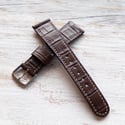 20mm Alligator In 40's Style - Chocolate