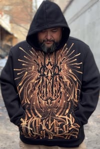 Image 1 of Scarab Hoodie - Bleach Art on black unisex pullover hoodie - 1 of 1 Size: 3XL