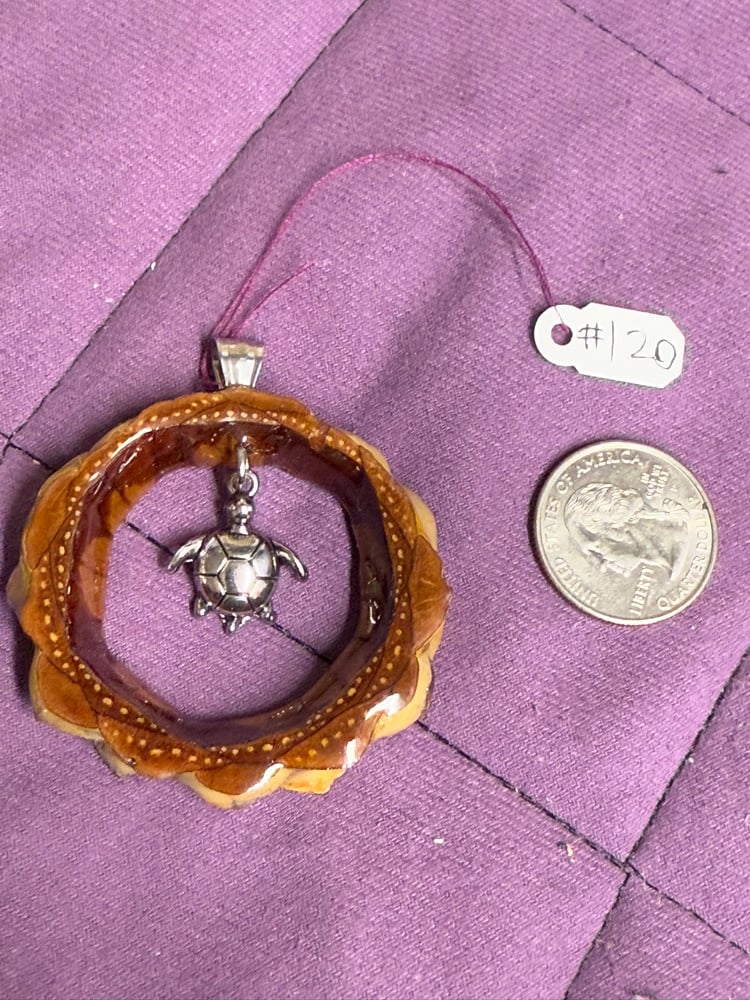 Image of Turtle Pinecone Charm | Handmade PNW Resin Jewelry | #120
