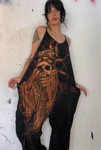 Image 3 of “DON’T BUG ME” CUSTOM BLEACH PAINTED BAGGY ROMPER LARGE