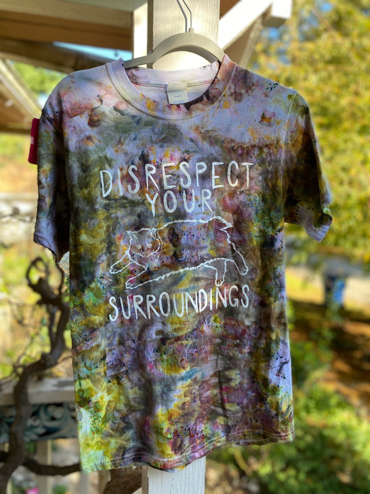 Image of SMALL Disrespect Your Surroundings Tie Dye Shirt 8