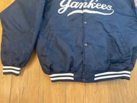 Image 2 of Yankees Satin Starter Script Bomber (XXL)
