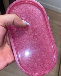 Image 3 of pink glitter bomb pill tray 