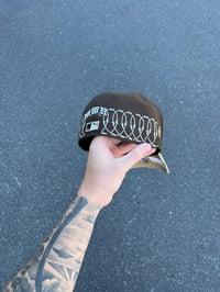 Image 4 of  REAL TREE BRIM MOCHA LOS ANGELES DODGERS CUSTOM FITTED CAP