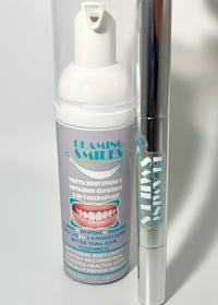 Image 1 of Beaming Smiles Teeth Whitening & Retainer Cleaning Microfoam + Teeth Whitening Pen