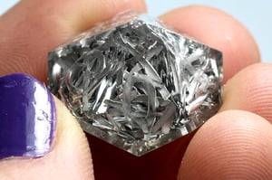 Image of Aluminum Ribbons 7-piece dice set (inked upon order)