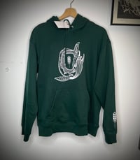Image 1 of hoodies vert baleine blanche 
