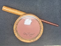 Zebra wood glass over red slate/ zebra wood Snakewood striker