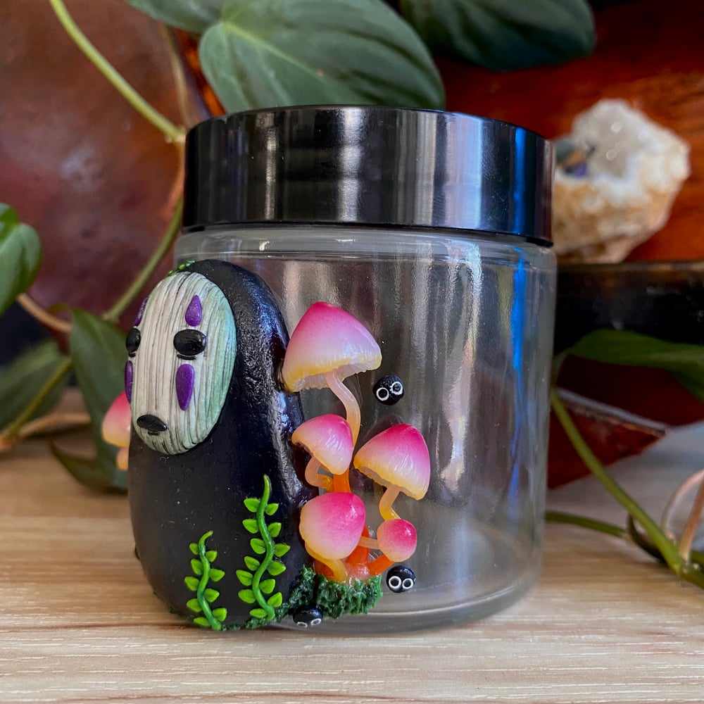 Image of No Face Mushroom Stash Jar