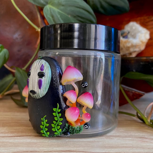 No Face Mushroom Stash Jar *PREORDER* Nerdy Little Secrets