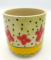 Flower Mug w Polka Dots 