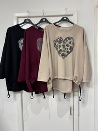 Image 1 of SPARKLE HEART DRAWSTRING TOP
