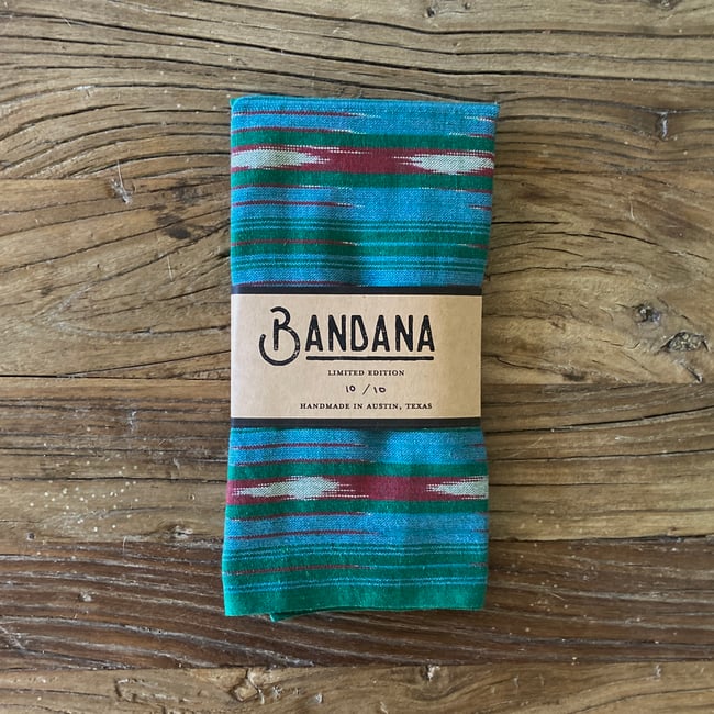 Green Stripe Ikat Bandana *last one*